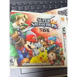 Super Smash Bros for Nintendo 3DS Video Game Case Manual CIB complete